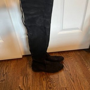 Stuart Weitzman Lowland Boot in Black Suede